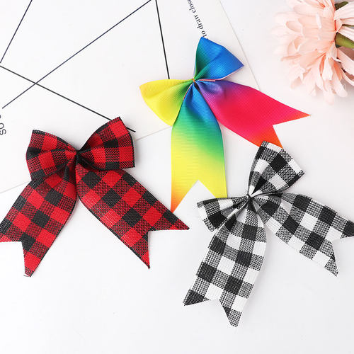 装饰挂件罗纹带渐变蝴蝶结