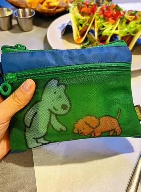 Ndht新款夏日网眼证件包蓝狗小收纳包手机包透气洗漱包轻盈补妆包