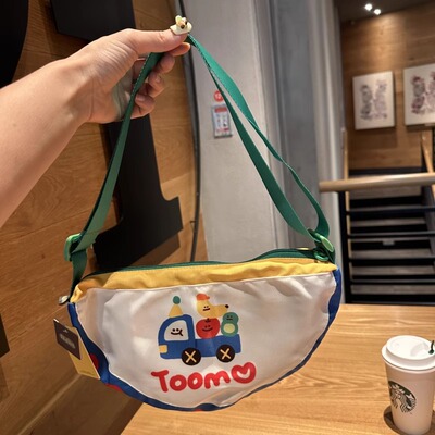 Ndht新款可爱卡通牛角包胸包斜挎包背包运动包单肩包男女士腋下包