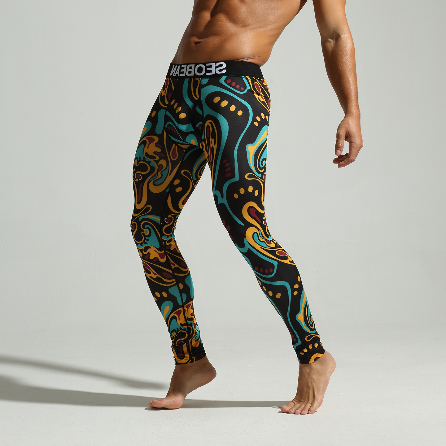 2色选25年新SEOBEAN/希宾男士薄款打底秋裤青年时尚贴身保暖底裤