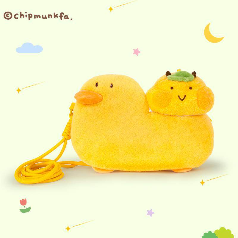 正版小蜜蜂蜜蜜毛绒斜挎包鸭鸭车创意单肩包小众送女友闺蜜礼物潮