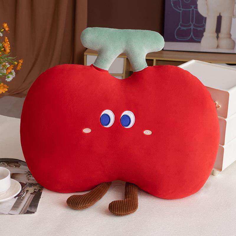 卡通可爱樱桃芒果抱枕毛绒玩具蜜宝吐司面包饼干玩偶靠垫装饰道具