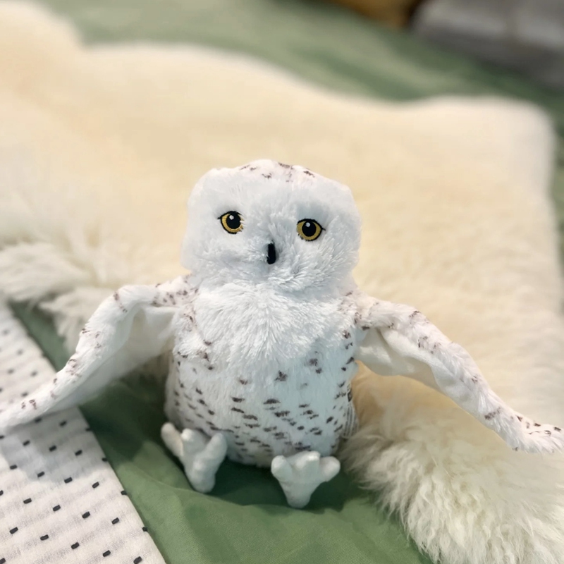 猫头鹰毛绒玩具儿童白色雪鸮