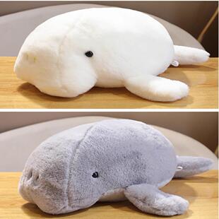 海洋生物儒艮海牛毛绒玩具公仔可爱趴姿小牛玩偶抱枕男女儿童礼物