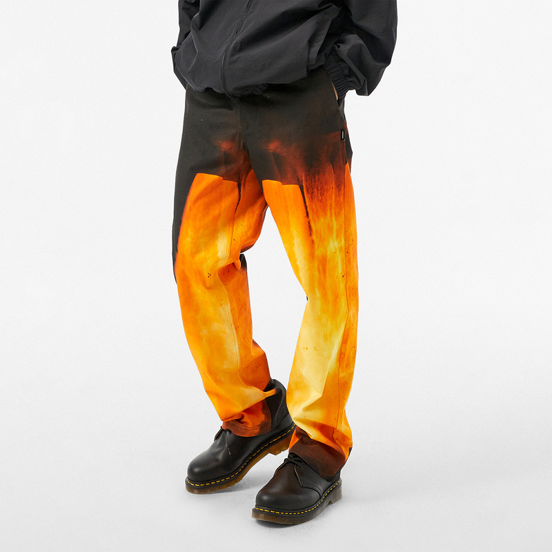 FMACM闷与狂 火箭喷发满印直筒廓形设计2024春秋新款宽松休闲长裤