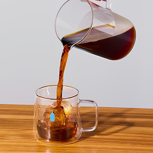 BlueBottleCoffee蓝瓶咖啡 双层玻璃杯 透明水杯家用咖啡男女杯子