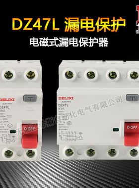 新款 德力西 漏电保护器 2P 63A 漏电保护家用漏保开关 DZ47L 4P