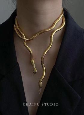 snake chain collar with flexible styling sense of luxury