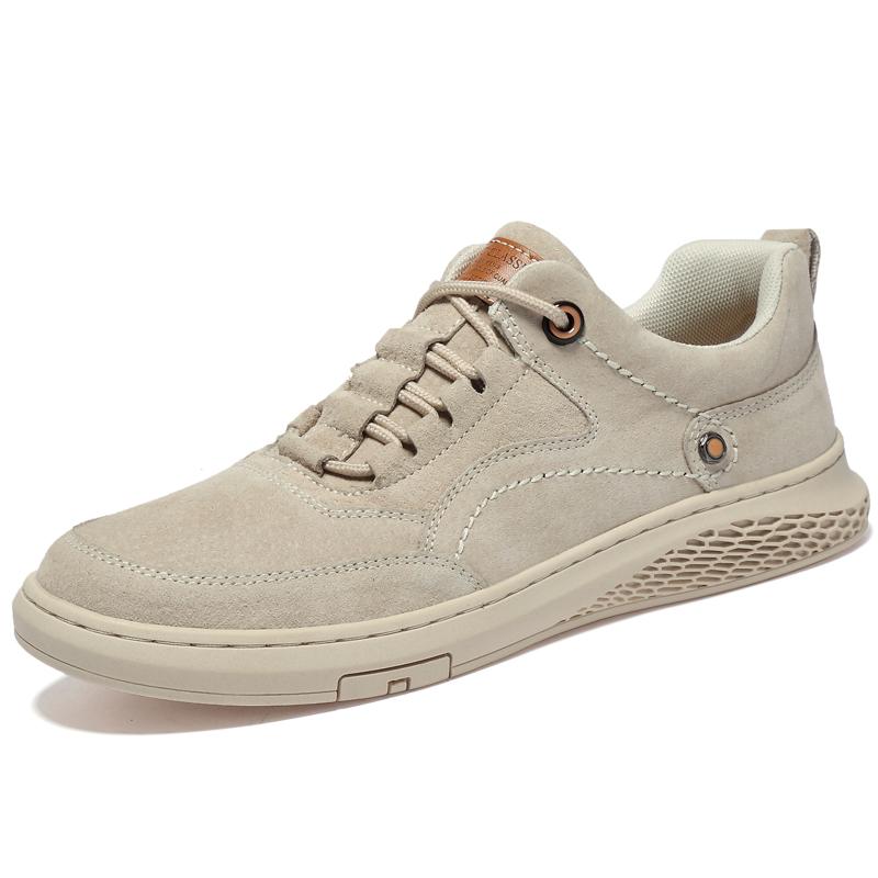 秋季真皮男鞋运动鞋软底休闲板鞋
