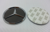 奔驰C系 通用 饰贴方向盘车标贴纸3D E系标志方向盘贴标改装 金属装