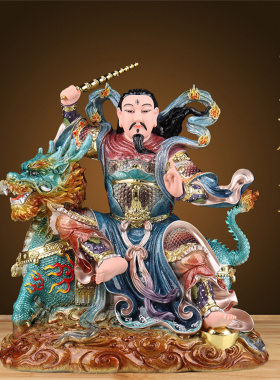 高端水晶玉九天应元雷声普化天尊神像家用佛堂供奉雷祖真身雷公摆