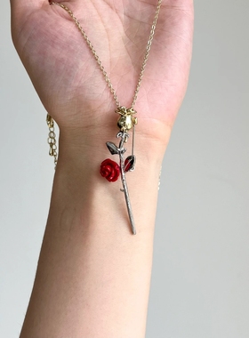 小王子的玫瑰花项链锁骨链礼物