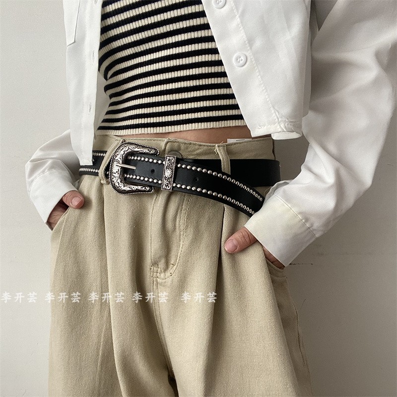 高级感腰带美式复古男女款~