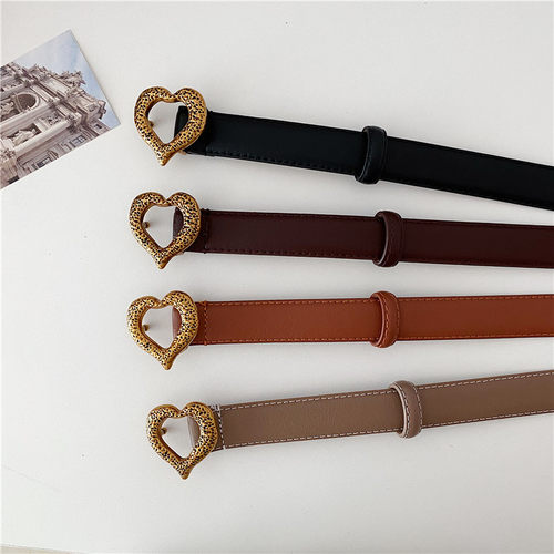 复古夏季百搭风配大衣真皮皮带