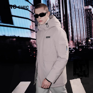 反季热卖LINCCHIC金羽杰男机能连帽三防夹克羽绒外套N23602240