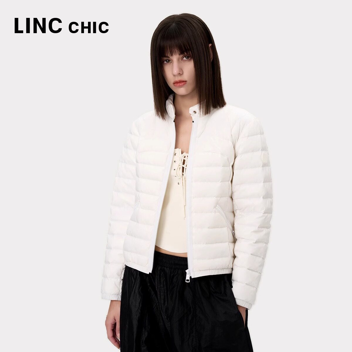 金羽杰新品轻薄短款立领羽绒服