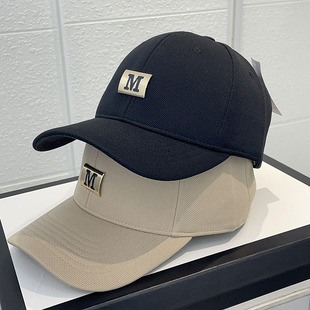 韩系帽子女春秋M字街头潮流鸭舌帽男夏季户外防晒百搭小众棒球帽