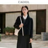 100羊毛 CADIDL卡迪黛尔商场同款 双面呢短款 外套女25冬季 新款