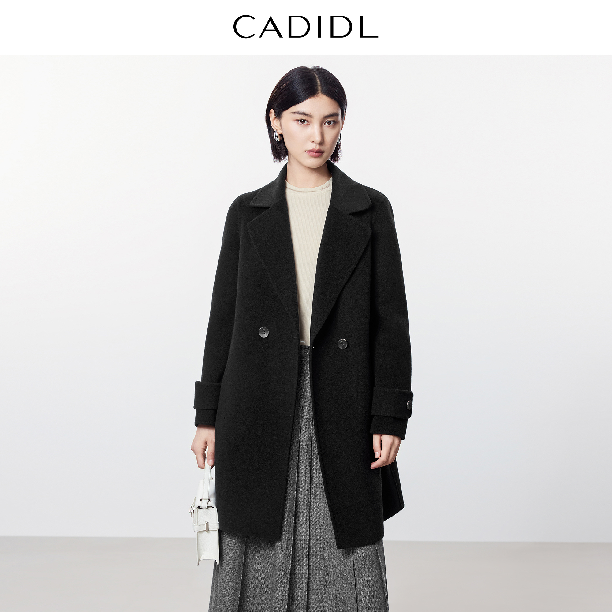 【100山羊绒】CADIDL卡迪黛尔商场同款气质时尚御寒保暖大衣冬季
