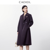 新款 通勤毛呢外套女大衣25冬季 绵羊毛 CADIDL卡迪黛尔商场同款