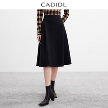 【绵羊毛】CADIDL卡迪黛尔商场同款时尚修身A字半裙女冬新款