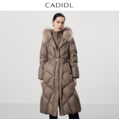 卡迪黛尔 新款 商场同款 狐狸毛领假两件羽绒服女御寒外套25冬季