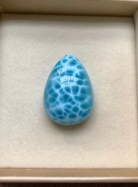 天然海纹石吊坠天然多米尼加海纹石水滴吊坠海纹石裸石吊坠