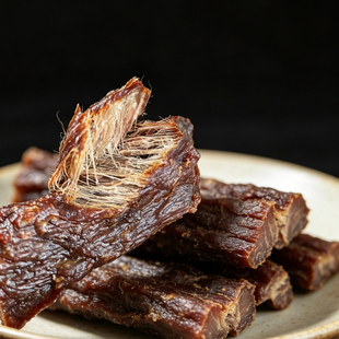 科沁大地内蒙通辽特产风干牛肉干纯瘦短干9成干油炸包邮即食真空