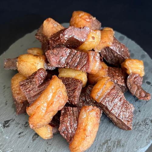 科沁大地内蒙通辽风干牛肉干油炸