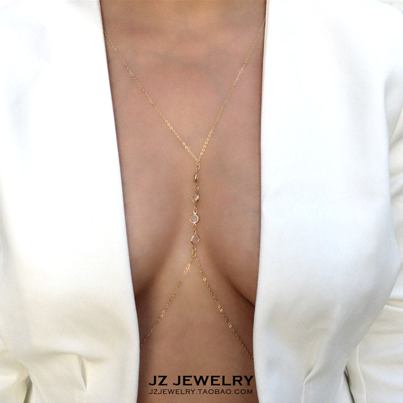 jzbodychain14k女海边项链