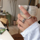 韩国复古气质交叉缠绕开口戒指女 S925纯银欧美简约冷淡风指环