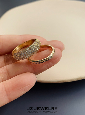 欧美风韩国高级感超精致亮钻戒指