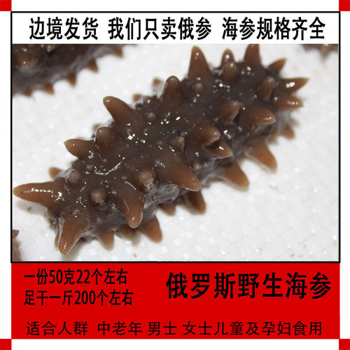 俄罗斯海参足干200头野生海参淡干海参六排刺参进口海参50克包邮 - 封面