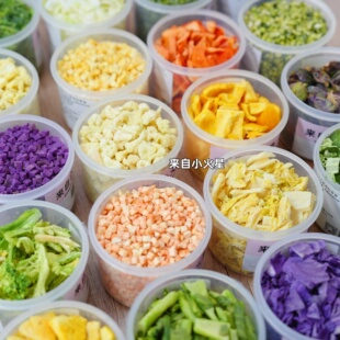 来自小火星狗拌粮冻干蔬菜秋葵芦笋菠菜孢子甘蓝含维生素无添加剂