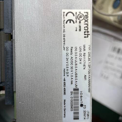 CML85.1-3P-705-FA-NNNN-NW 力士乐PLC 可维修工控模块议价维修
