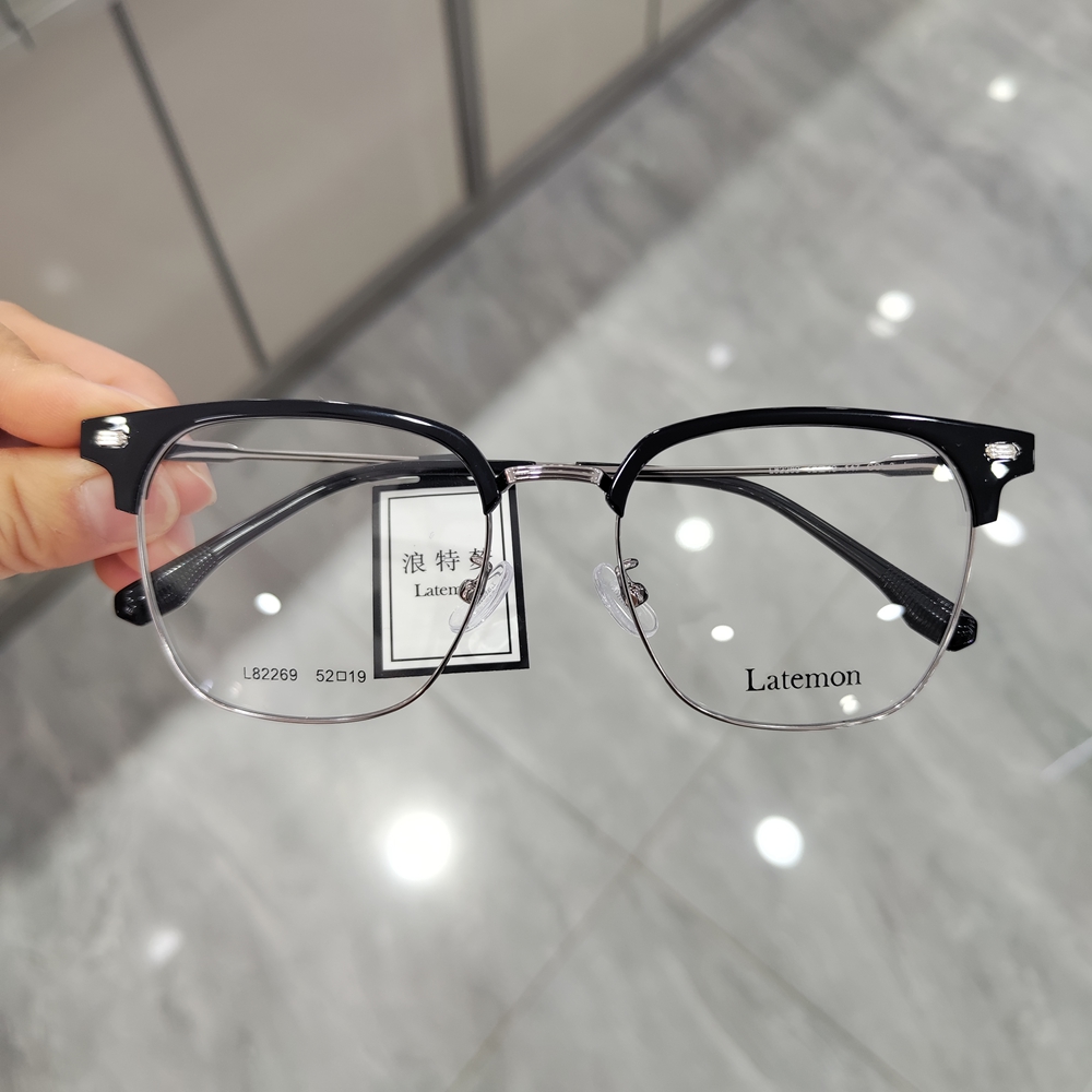 Latemon浪特梦复古简约眼镜框男
