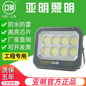 上海亚明led投光灯300W1000W户外防水9090工地仓库厂房IP66照明灯
