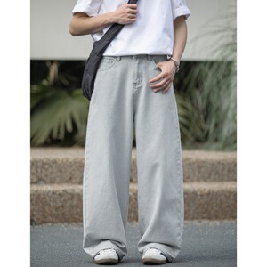 旧廓形牛仔裤男25春夏新款潮牌复古纯色休闲长MN2433-P60控98图片