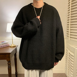 毛衣秋冬新款百搭情侣粗针肌理感重磅针织衫K4092-P45控68，男装针织衫/毛衣，电商A362