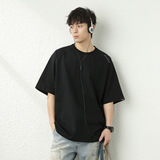 短袖T恤男夏季新款美式领口明线纯棉休闲体恤衫MT7206-P35控59，男装T恤，电商A362