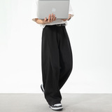 男春夏新款垂感百搭西裤复古宽松侧边分割MK2423-P59控88，男装休闲裤，电商A362