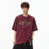 夏季新款质感纯棉潮牌宽松高街休闲半袖体恤衫OT7257-P40控75，男装T恤，电商A362