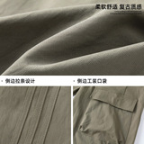 男秋冬户外宽松拼接杠条大口袋美式工装长MK2450-P55控88MK2450，男装工装外套，电商A362