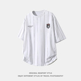 T恤男夏季户外运动球衣撞色条纹纯棉体恤衫OT7270-P38控68，男装T恤，电商A362