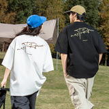 2025夏季新款美式字母印花情侣宽松休闲体恤衫MT7181-P30控49，男装T恤，电商A362