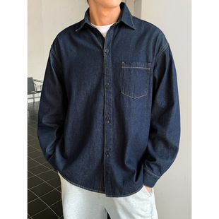 潮牌廓形水洗牛仔衬衣宽松休闲MC3993 款 P65控98 男秋季 衬衫