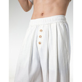 休闲裤男春夏款门襟撞色纽扣垂感宽松潮牌直筒长裤OK2489-P45控78，男装休闲裤，电商A362