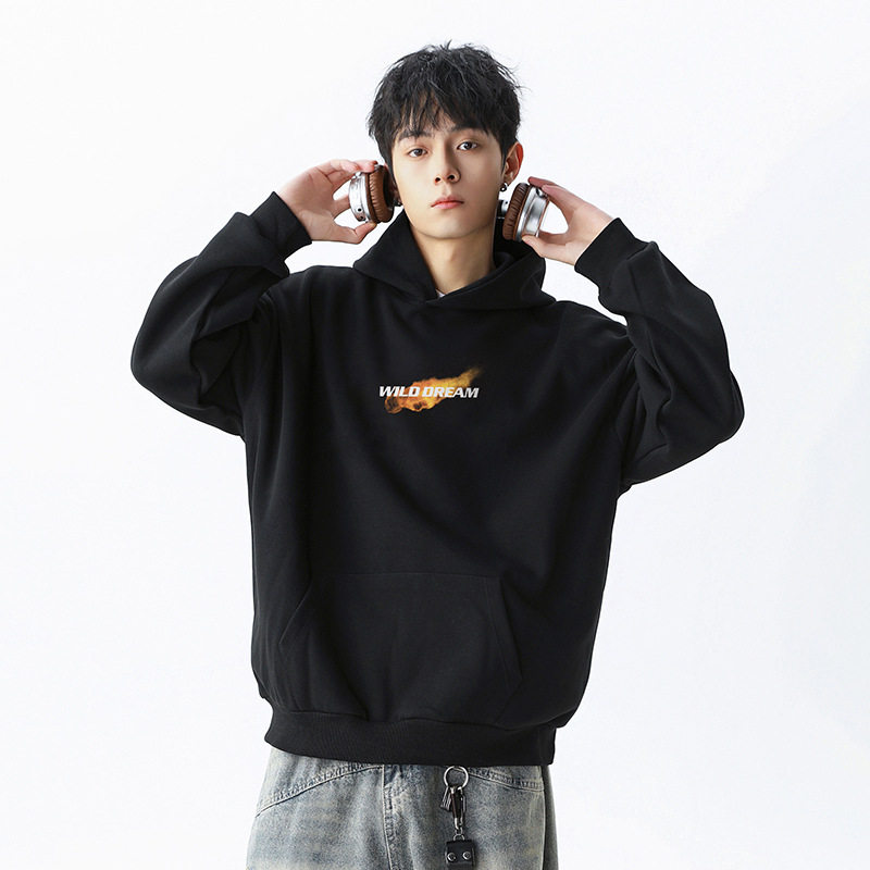 连帽卫衣男2026春季新款情侣宽松连帽衫潮牌外套MW3947-P53，男装卫衣，电商A362