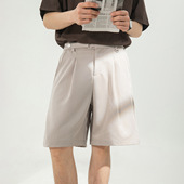 款 腰部可调直筒宽松五分裤 休闲打褶感中裤 夏季 OK2601 P44控78