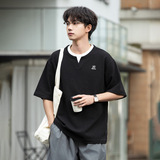 T恤男夏款字母刺绣安可拉半袖潮牌情侣体恤衫MT7198-P45控68，男装T恤，电商A362